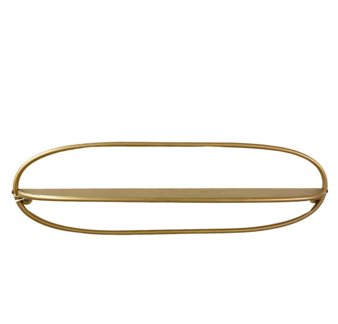 Gold oval shelf