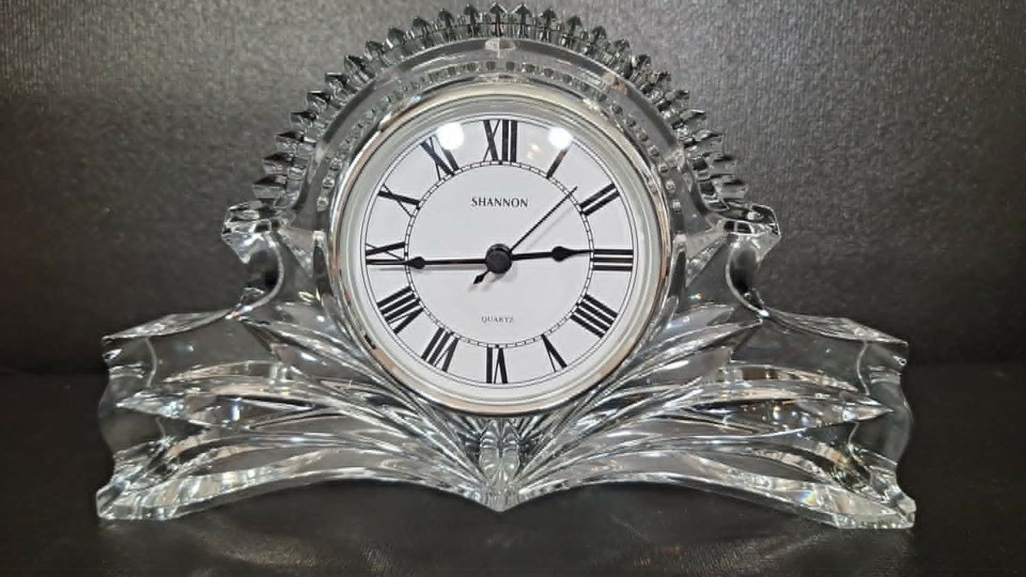 Shannon Crystal Mantle Clock