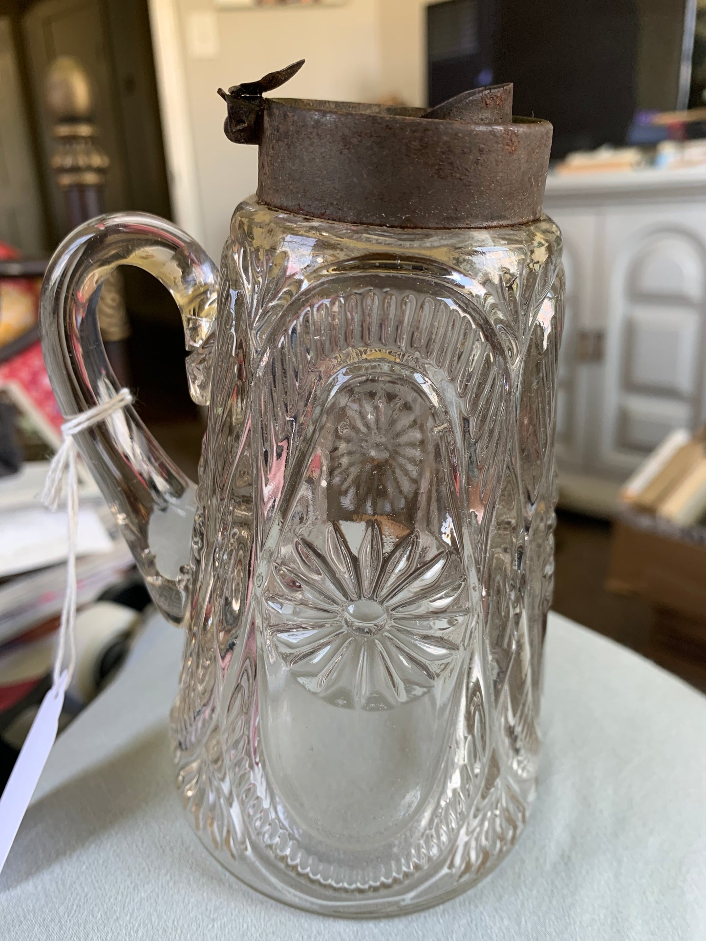 Vintage glass syrup pitcher
