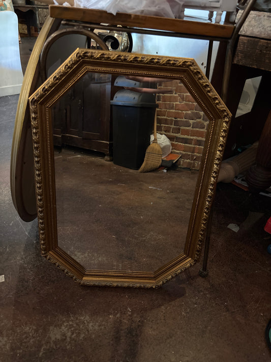 Octagon beveled wall mirror