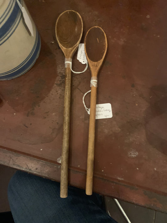 Vintage Long Wooden Spoon