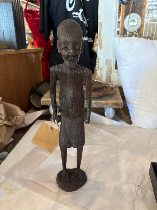 Hand carved African wooden figurine
