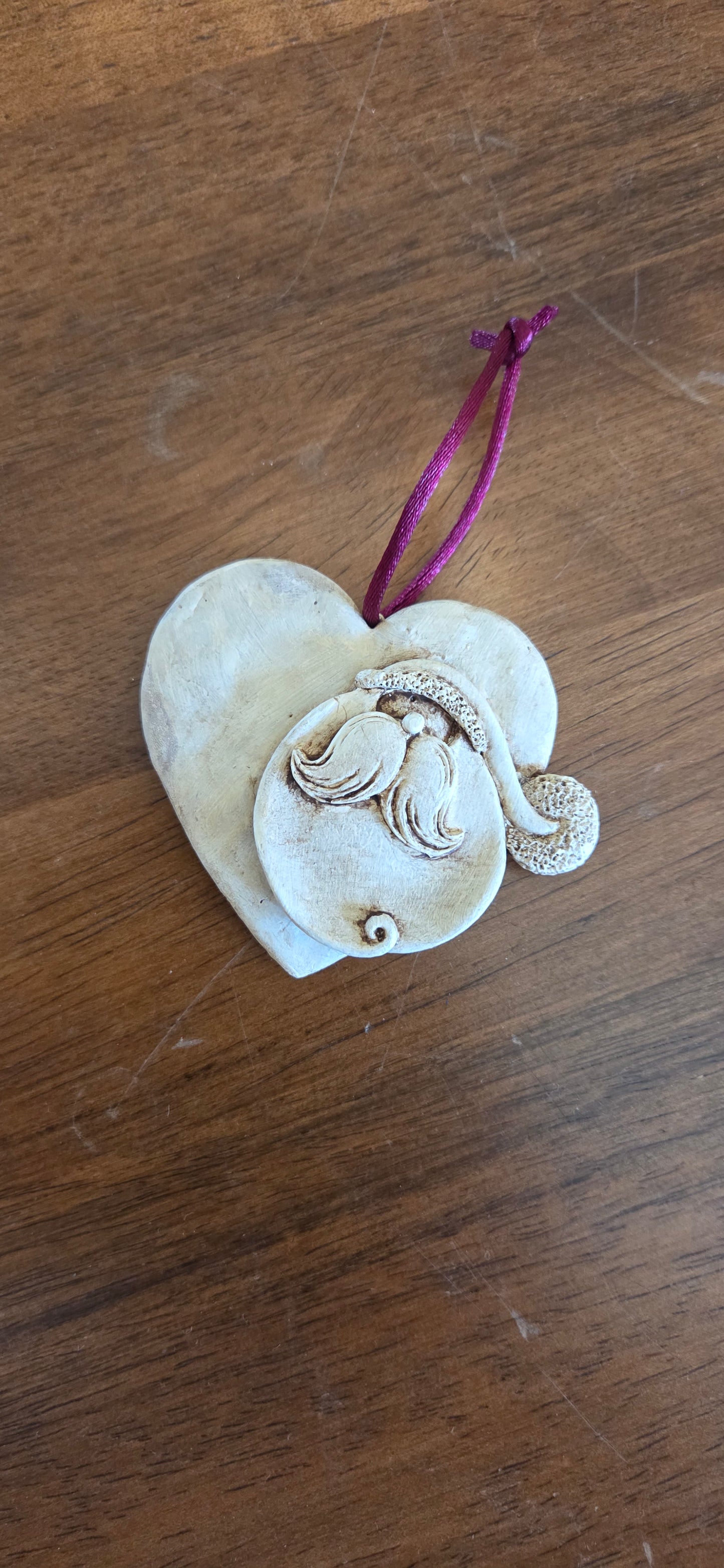 Santa Heart ornament