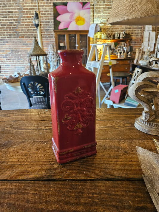 Red vase