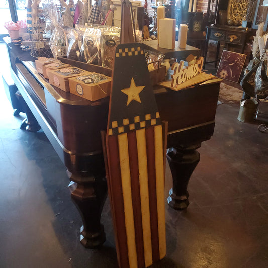 Vintage iron board with american flag