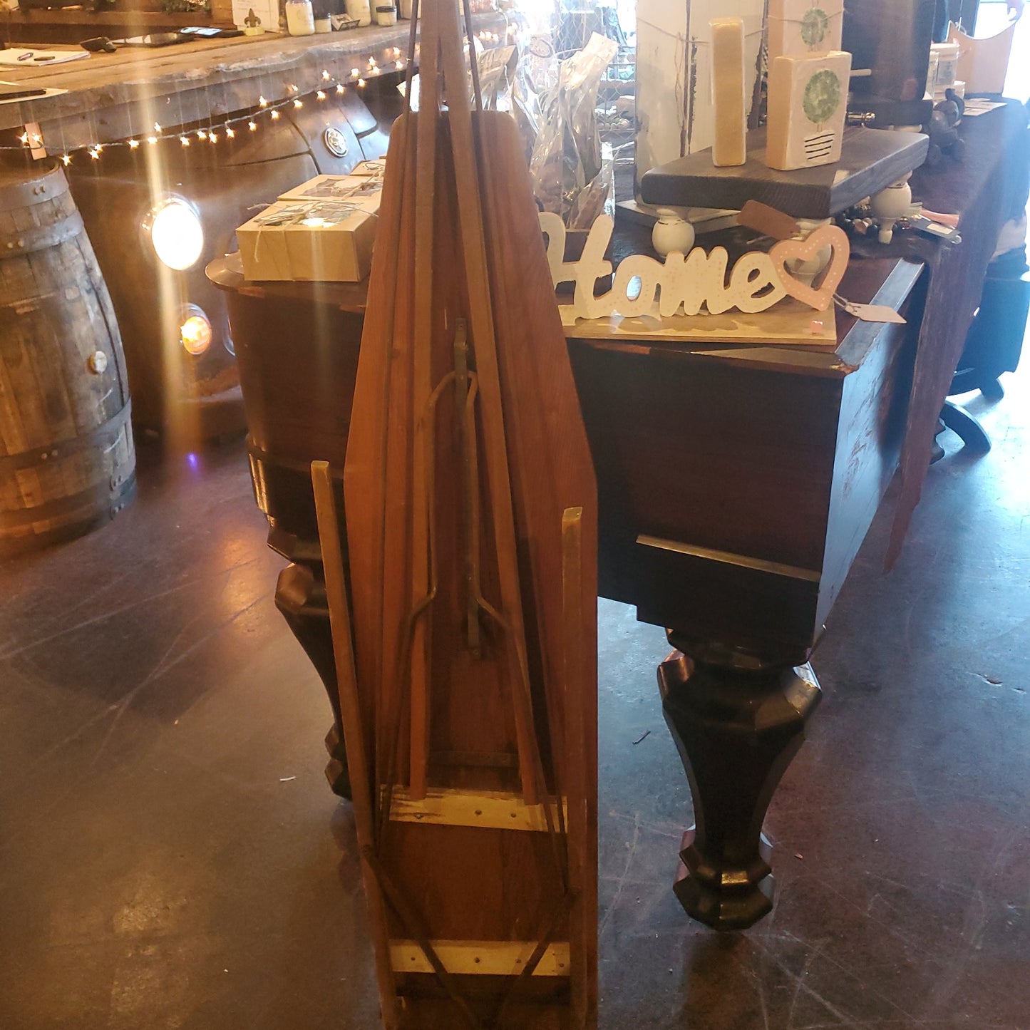 Vintage iron board with american flag