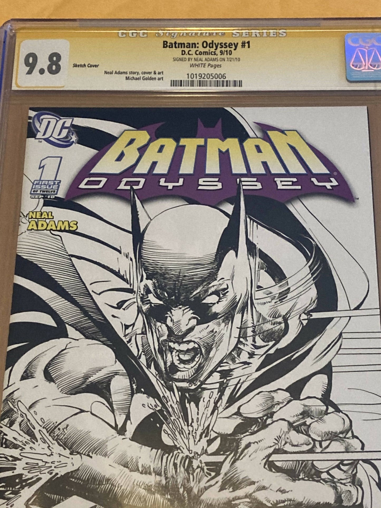 Comic Book = BATMAN ODYSSEY #1 CGC 9.8 + SIGNED BY NEAL ADAMS!!
