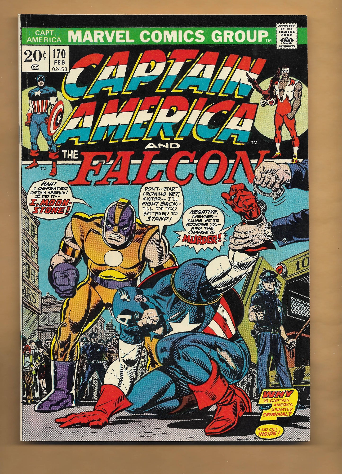 Comic Book = CAPTAIN AMERICA #170 - 1ST MOONSTONE & RARE MARK JEWELERS VARIANT