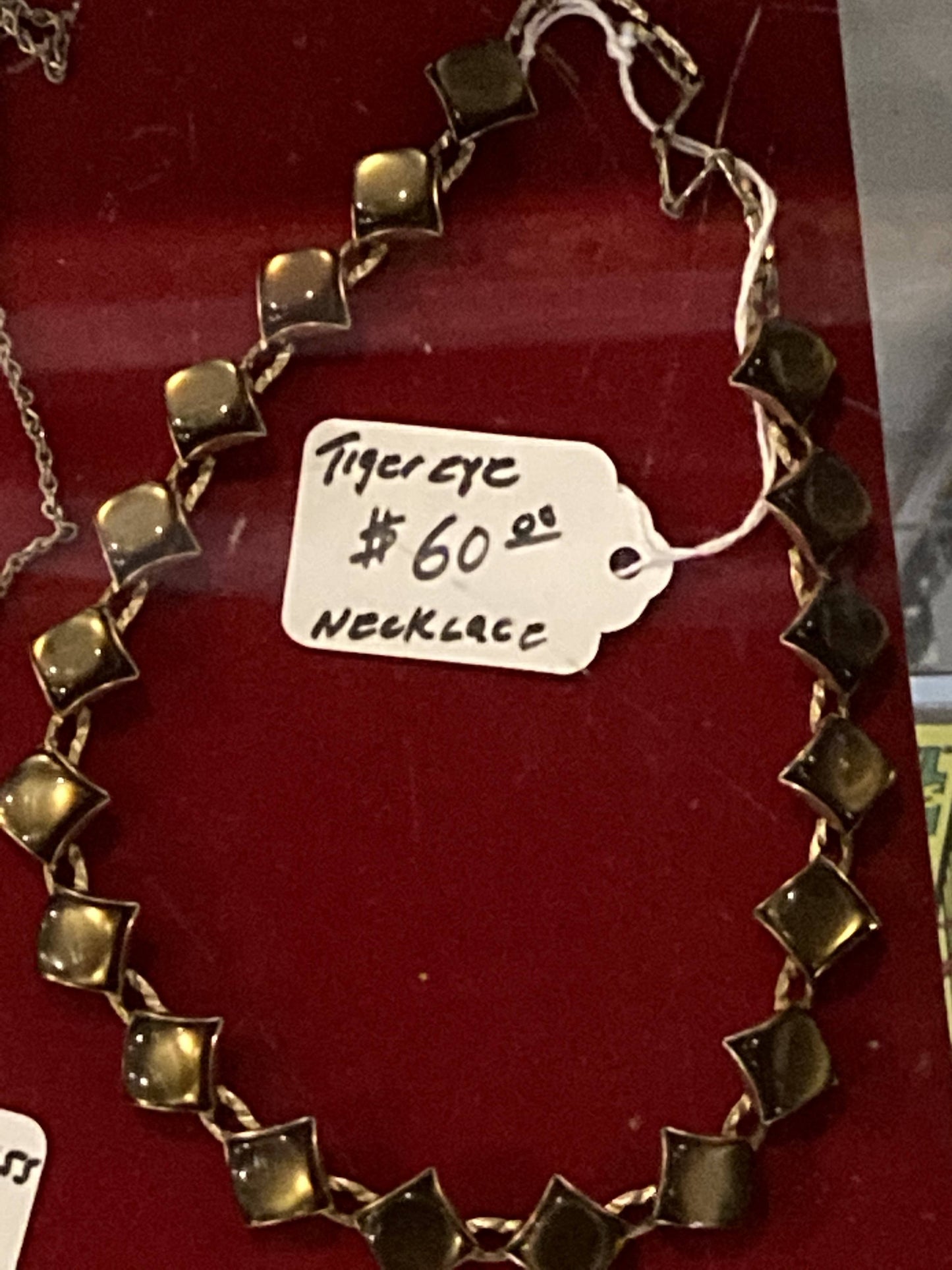 Jewelry = Vintage Tiger Eye Necklace