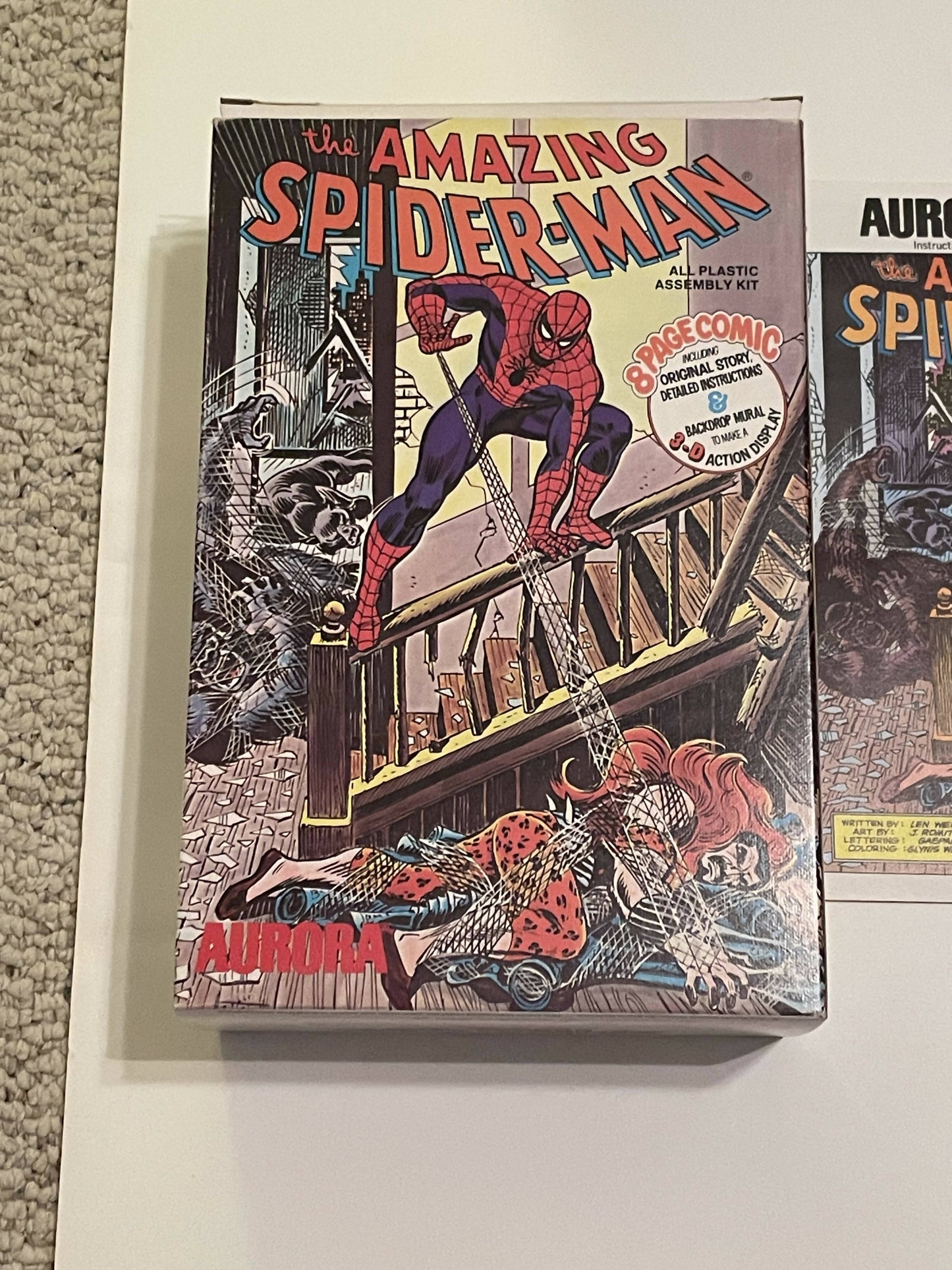 Model = 1974 Spider-Man Aurora Kit complete with all parts not built - Kraven!!