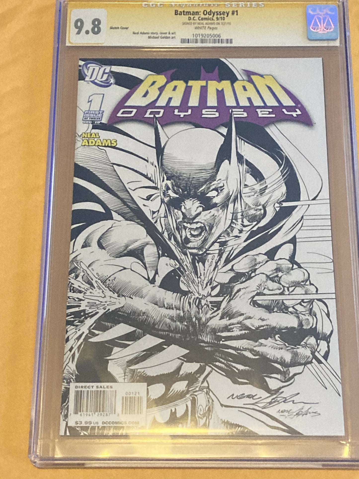 Comic Book = BATMAN ODYSSEY #1 CGC 9.8 + SIGNED BY NEAL ADAMS!!