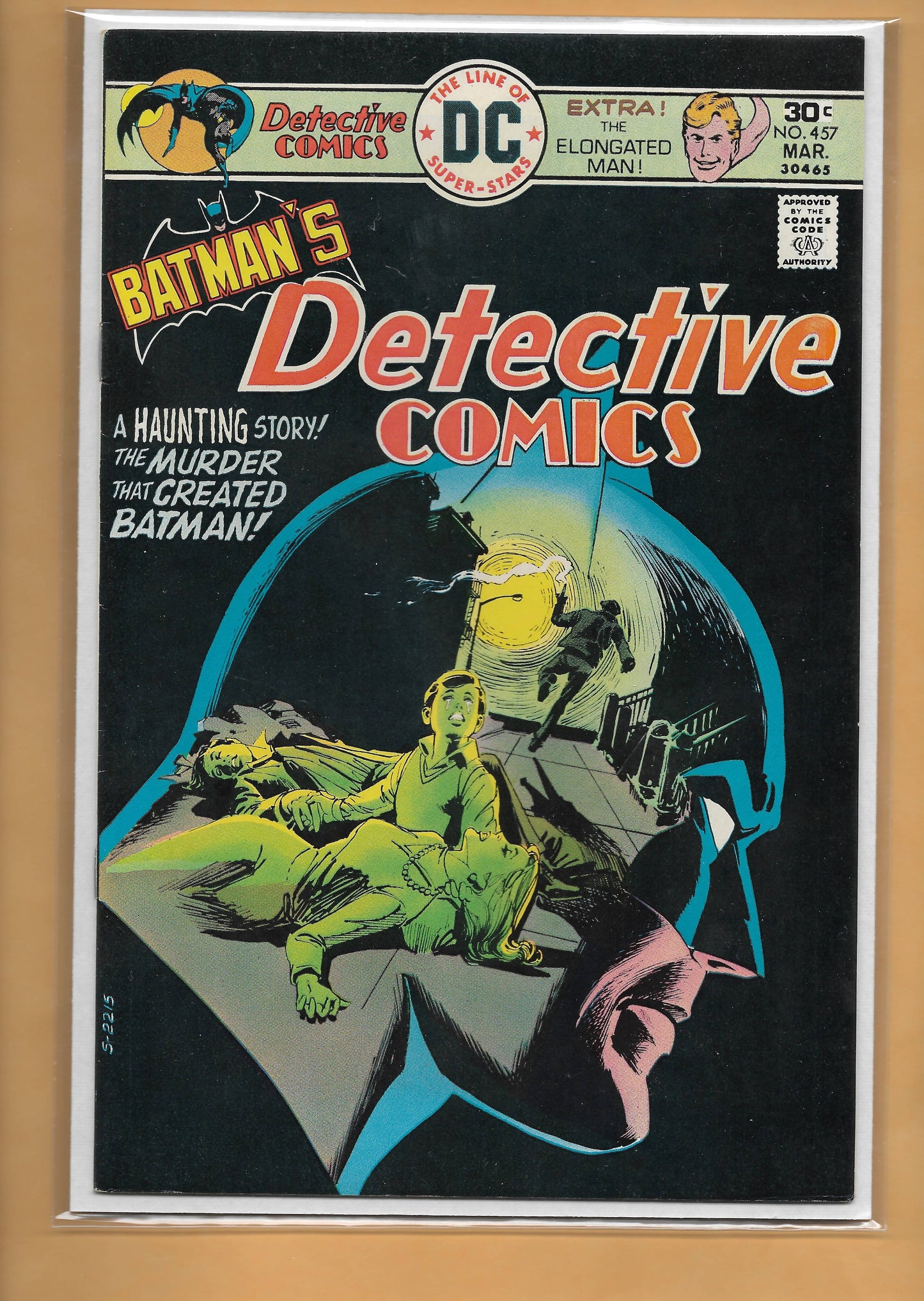 Comic Book = Detective Comics #457 1st App. Of Leslie Thompkins (Gotham) & Origin of Batman Retold (1976)