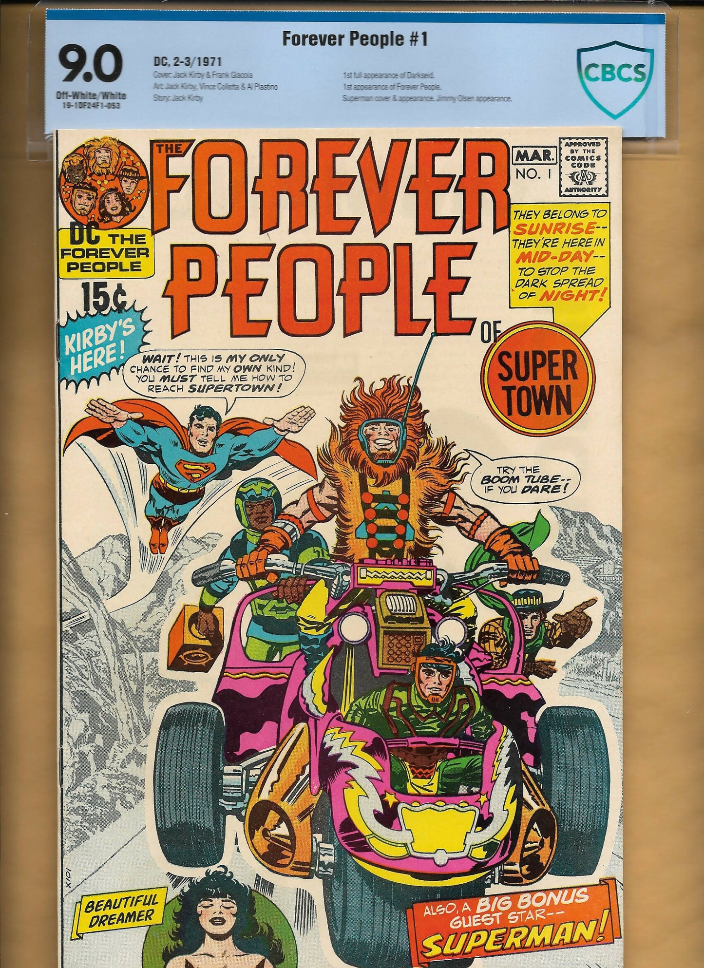 Comic Book = FOREVER PEOPLE #1 - 1ST FULL DARKSEID, 1ST FOREVER PEOPLE!