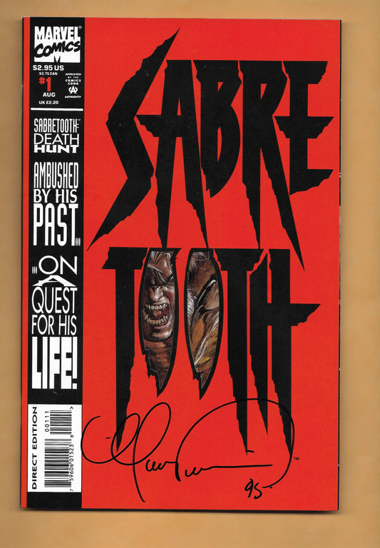 Comic Book = SABRETOOTH #1(1993) - SIGNED BY MARK TEIXEIRA