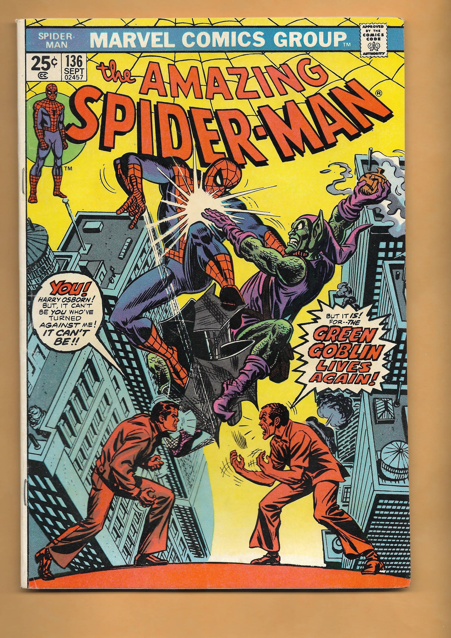 Comic Book = AMAZING SPIDER-MAN #136 - 1st Harry Osborn as Green Goblin