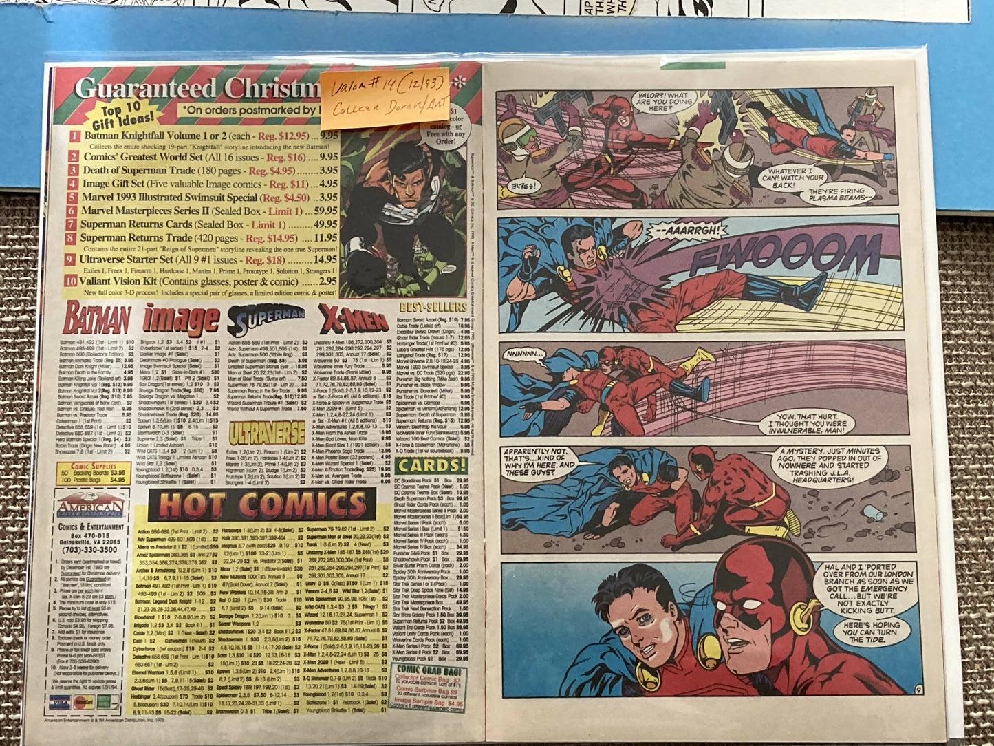 Comic Book = ORIGINAL ART PAGE FROM VALOR #14(12/93) SIGNED BY ARTIST COLLEEN DORAN!