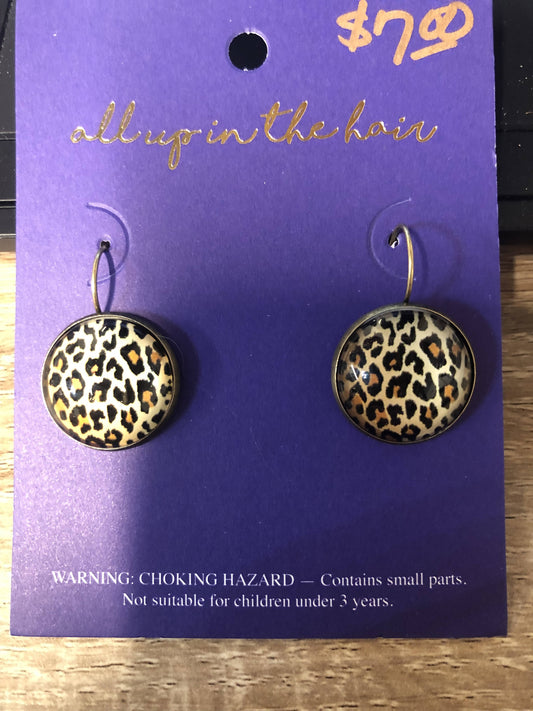Leopard Dangle Earrings