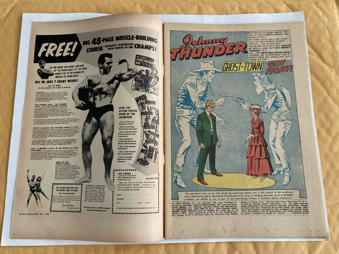 Comic Book = ALL-STAR WESTERN #119 - Johnny Thunder & Madame .44/ 1961!