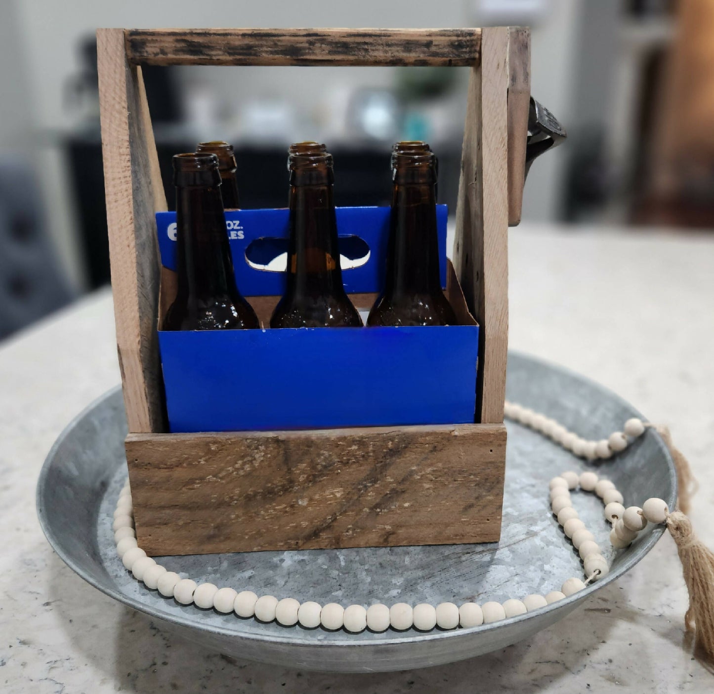 Reclaimed Wood 6 Pack Carrier