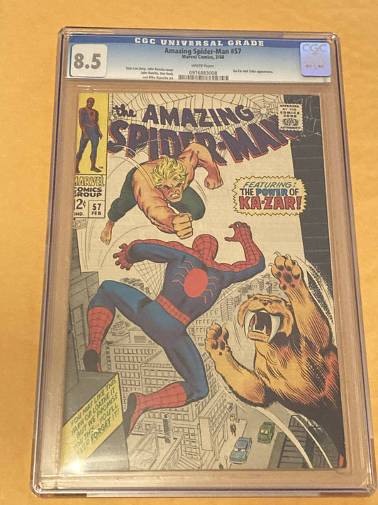 Comic Book = AMAZING SPIDER-MAN #57 = KA-ZAR!