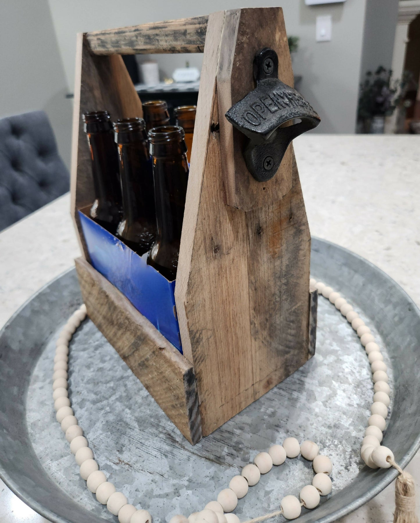 Reclaimed Wood 6 Pack Carrier